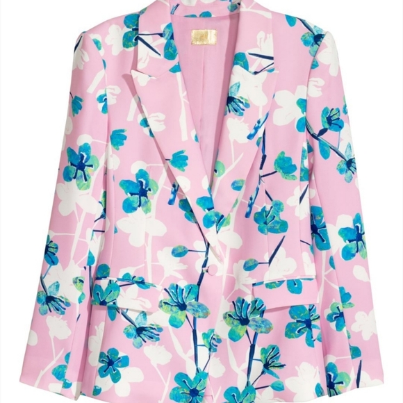 HM Premium Pink Floral Blazer - Picture 1 of 4